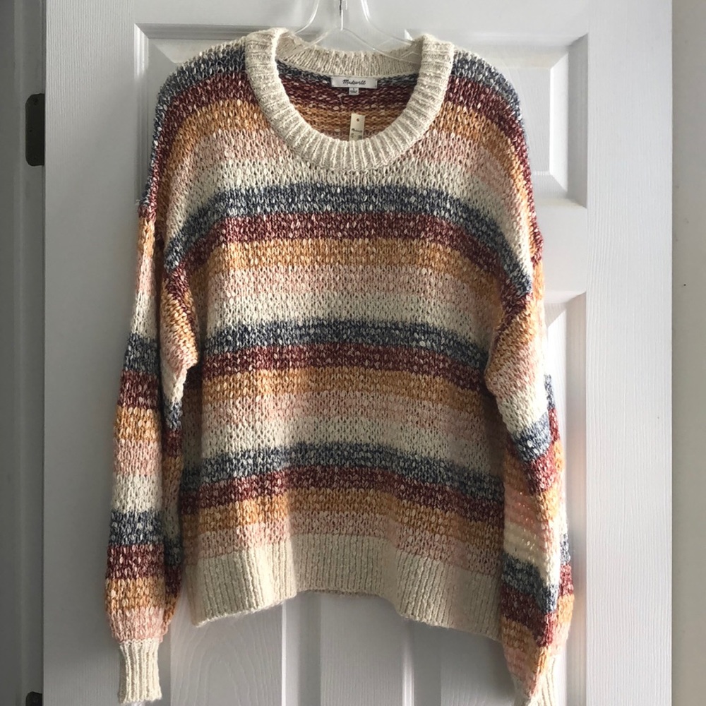 Madewell chunky knit stripe sweater
